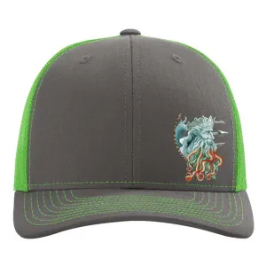 Poseidon Trucker Hat Charcoal/Green
