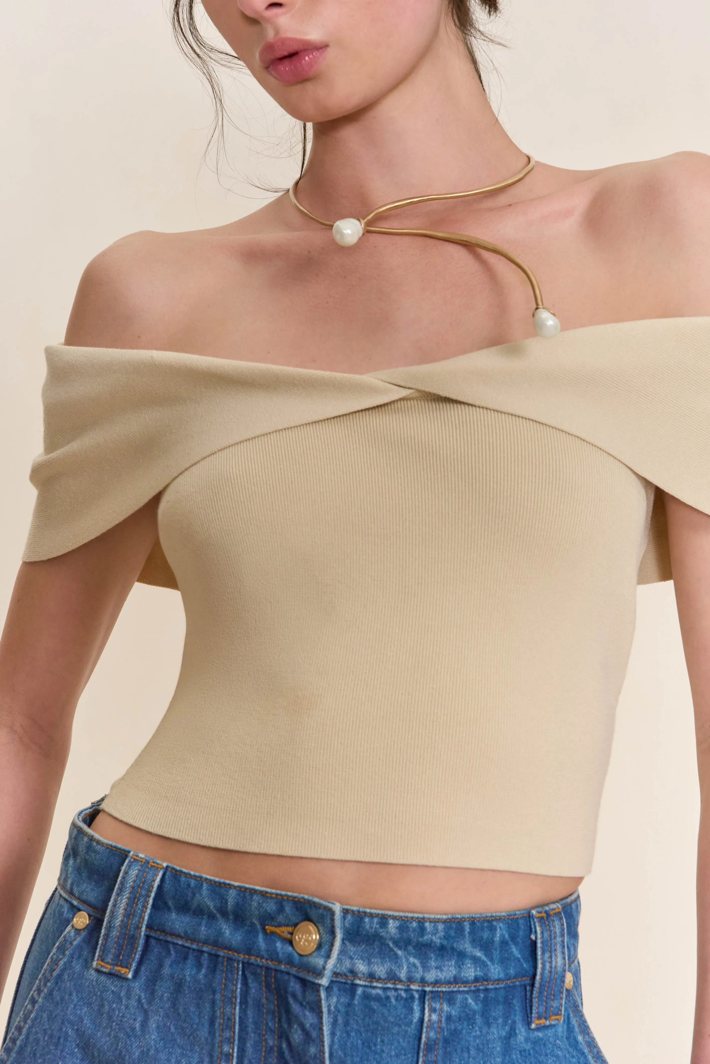 Prescott Knit Top Beach