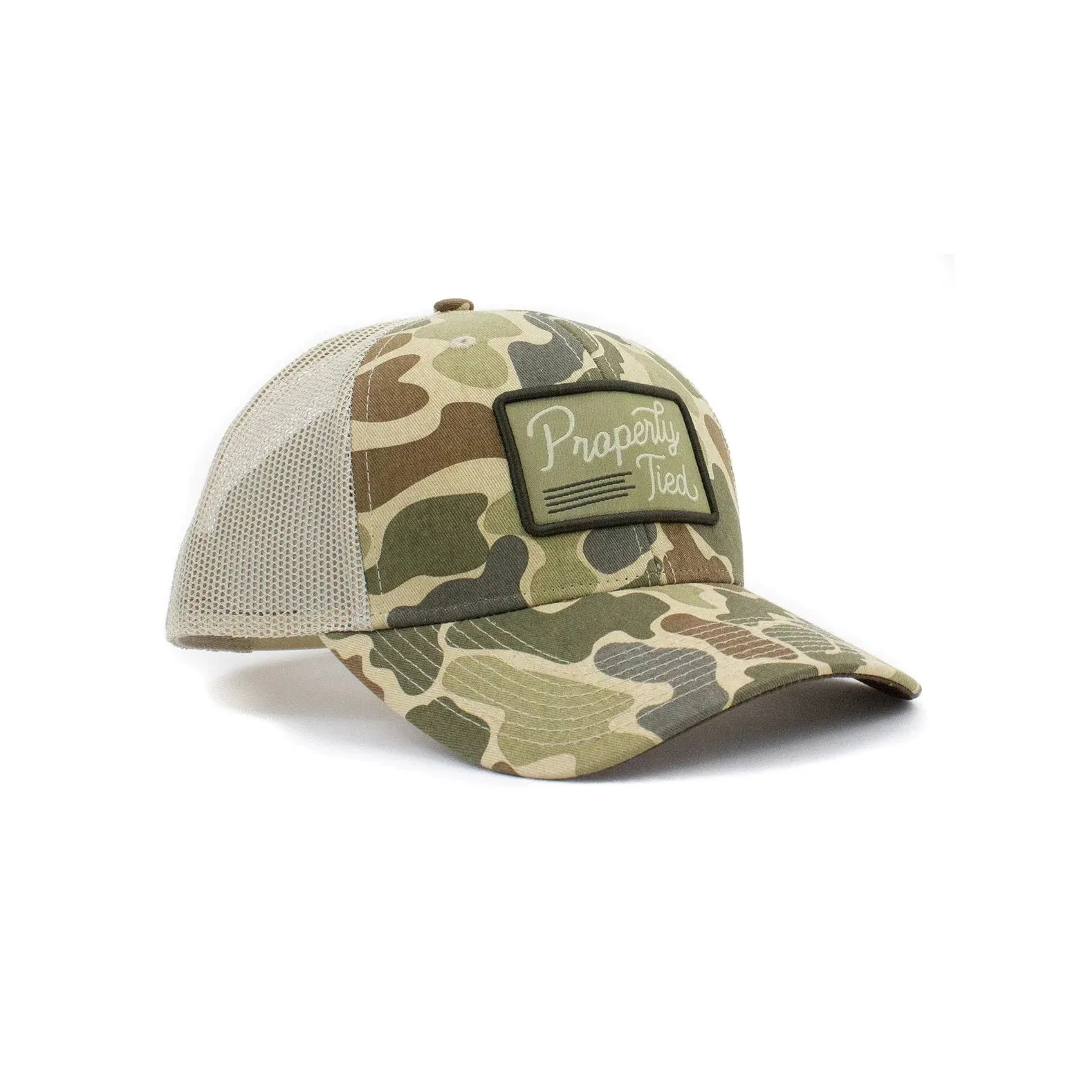 Properly Tied Youth Sportsman Trucker Hat - Vintage Camo