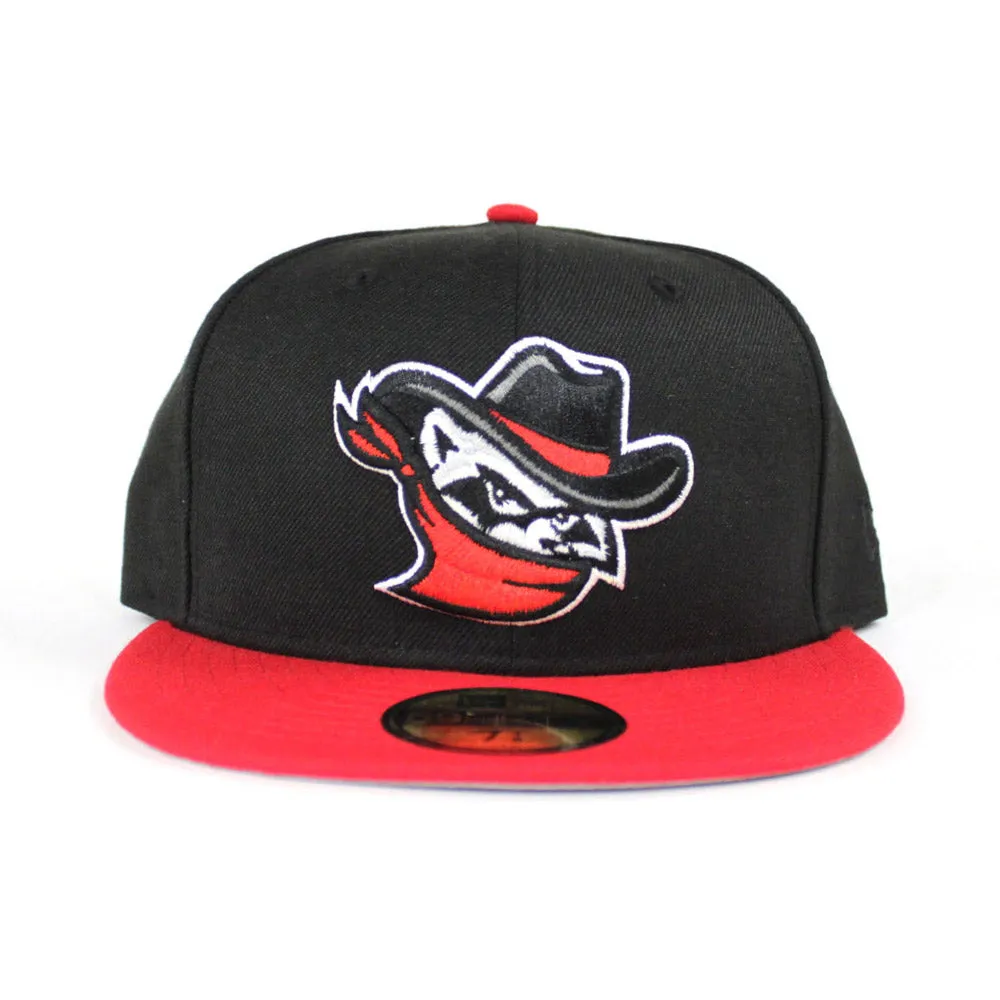 Quad City Bandits New Era 59Fifty Fitted Hat (Black Red Gray Under Brim)