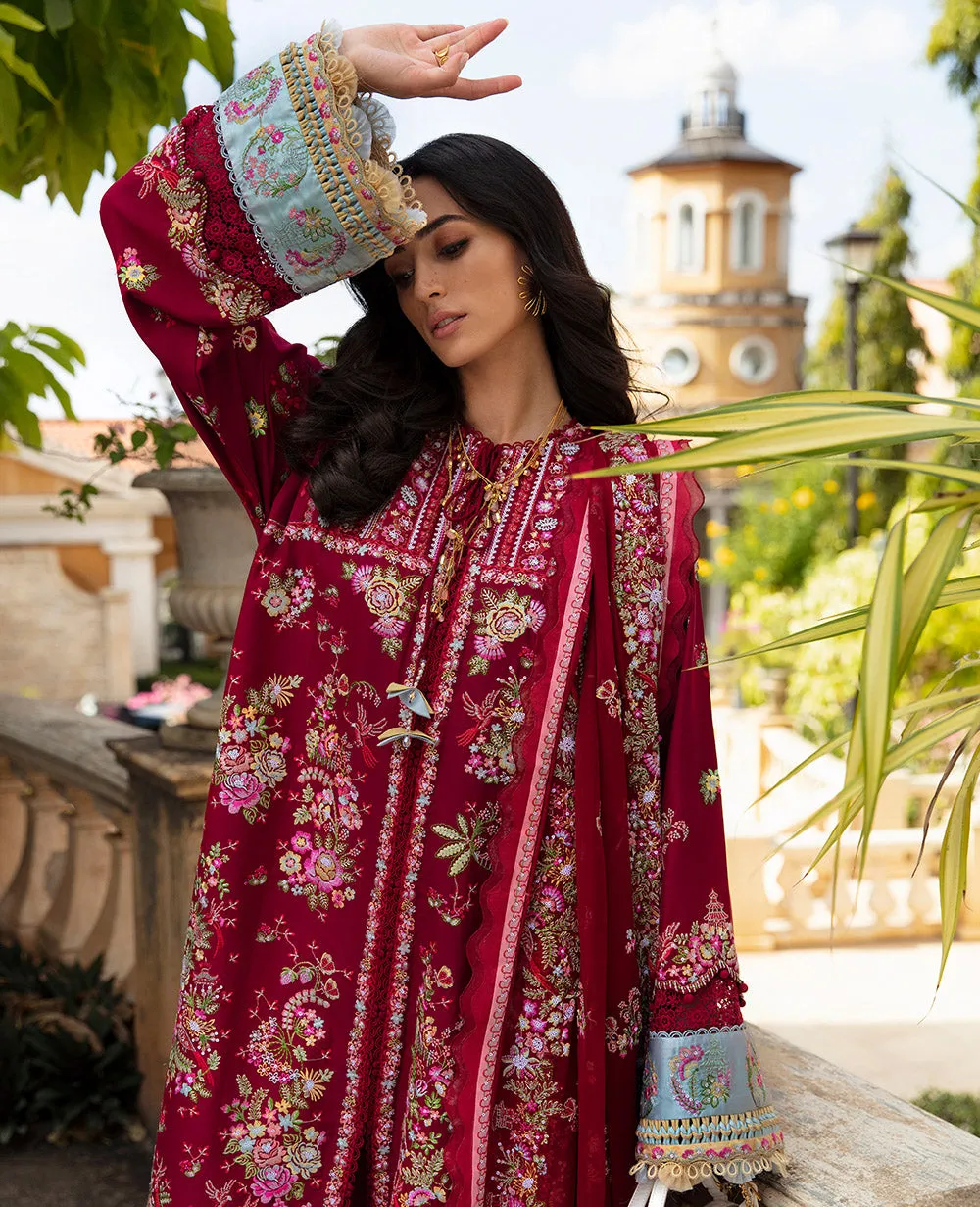Republic Womenswear | ILANA - EID LUXURY LAWN 2024  | ROUGE (D8-A)