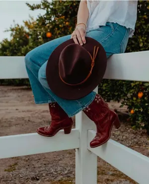Restocked Billie Felt Fedora Chocolate