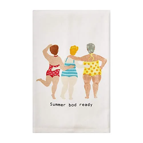 Retro Summer Poolside Lady Towel Collection Dish Towel -