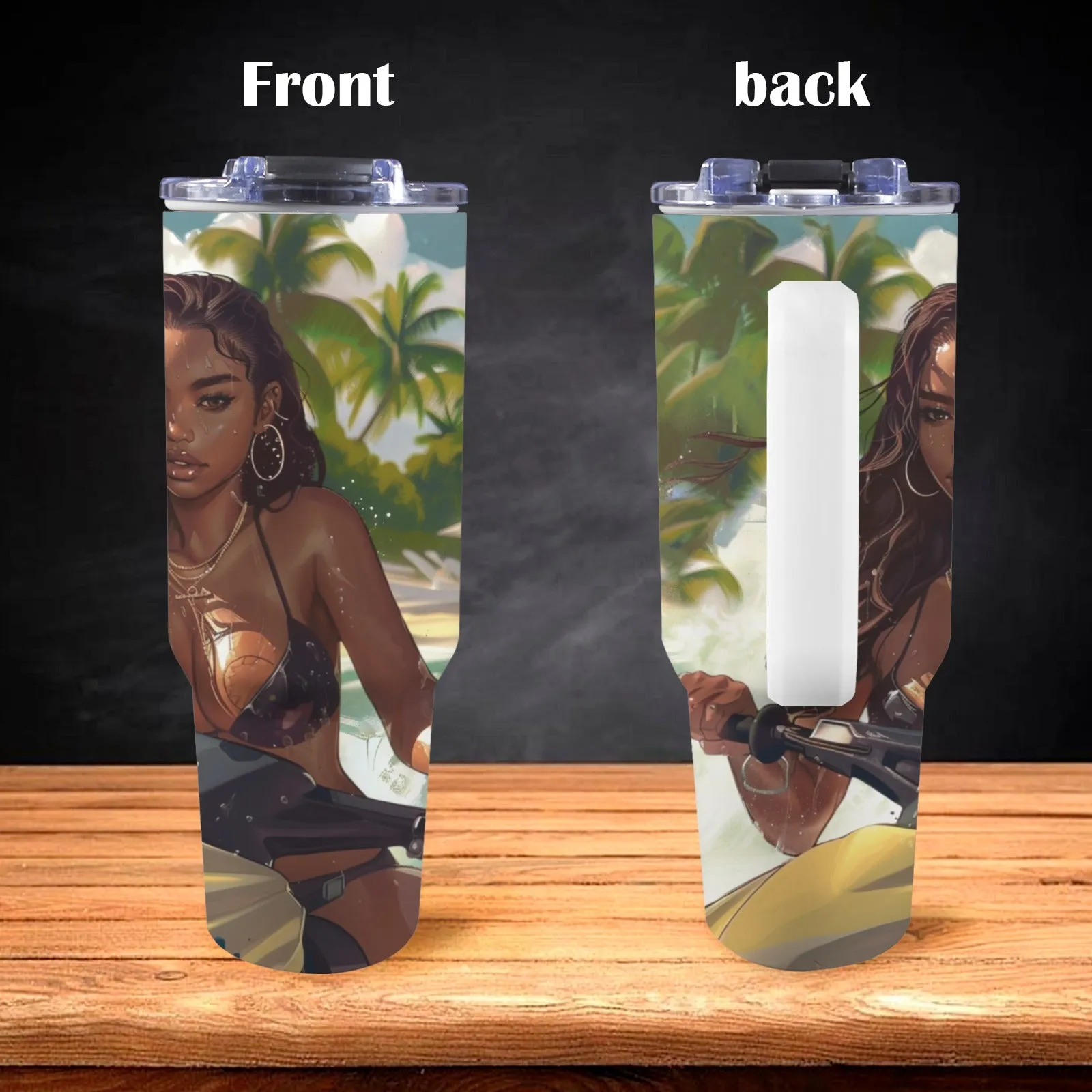 Ride The Vibe 40oz Tumbler with Handle