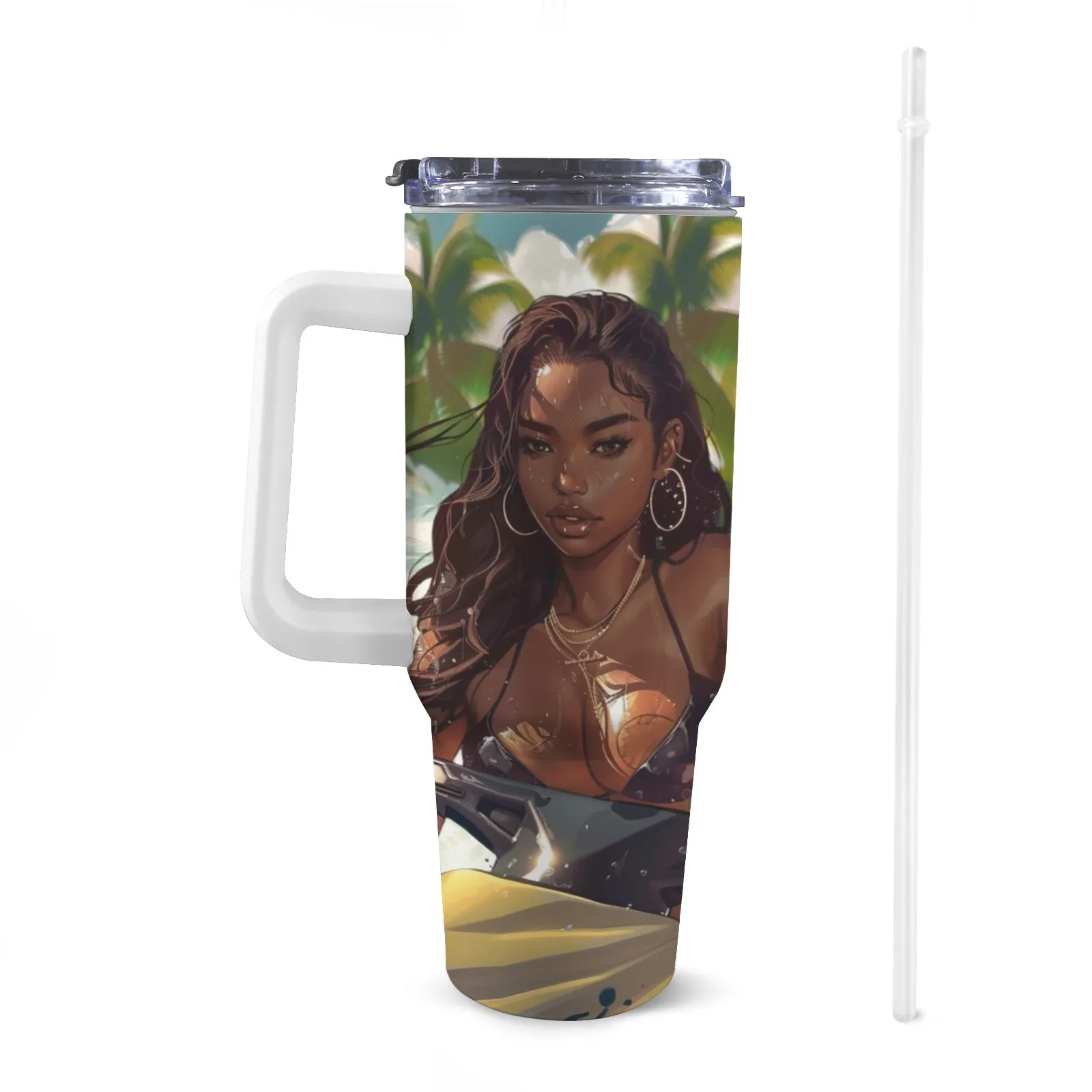 Ride The Vibe 40oz Tumbler with Handle