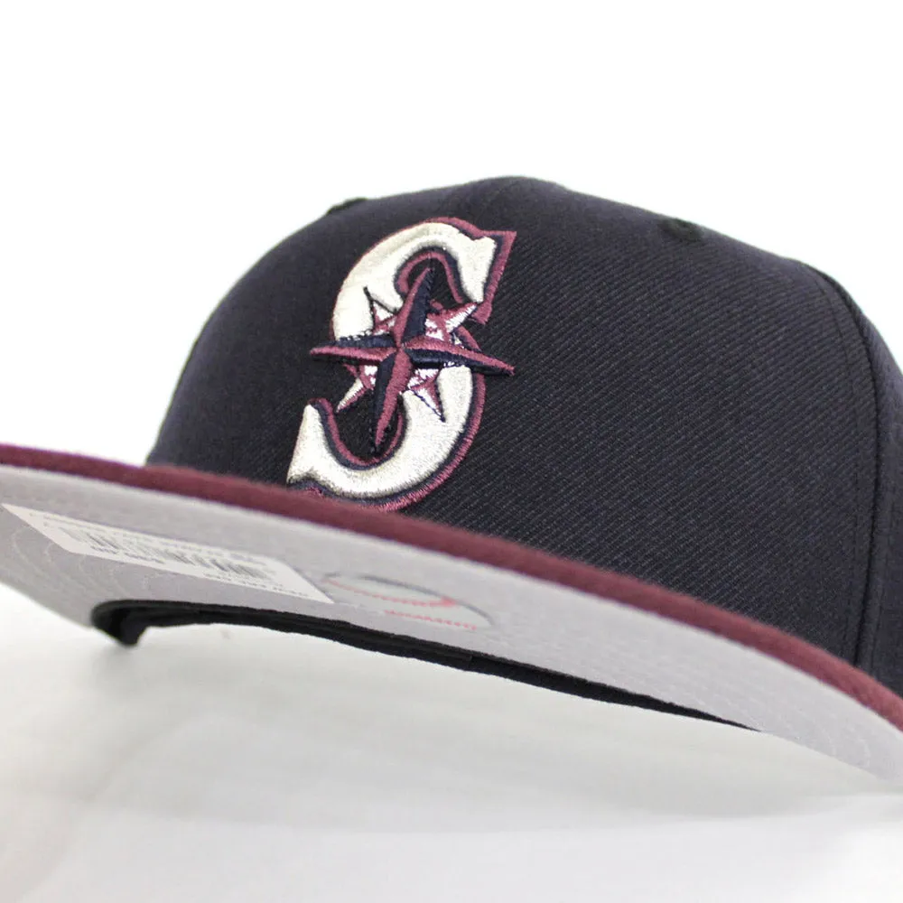 Seattle Mariners New Era 59Fifty Fitted Hat (Navy Maroon Gray Under Brim)