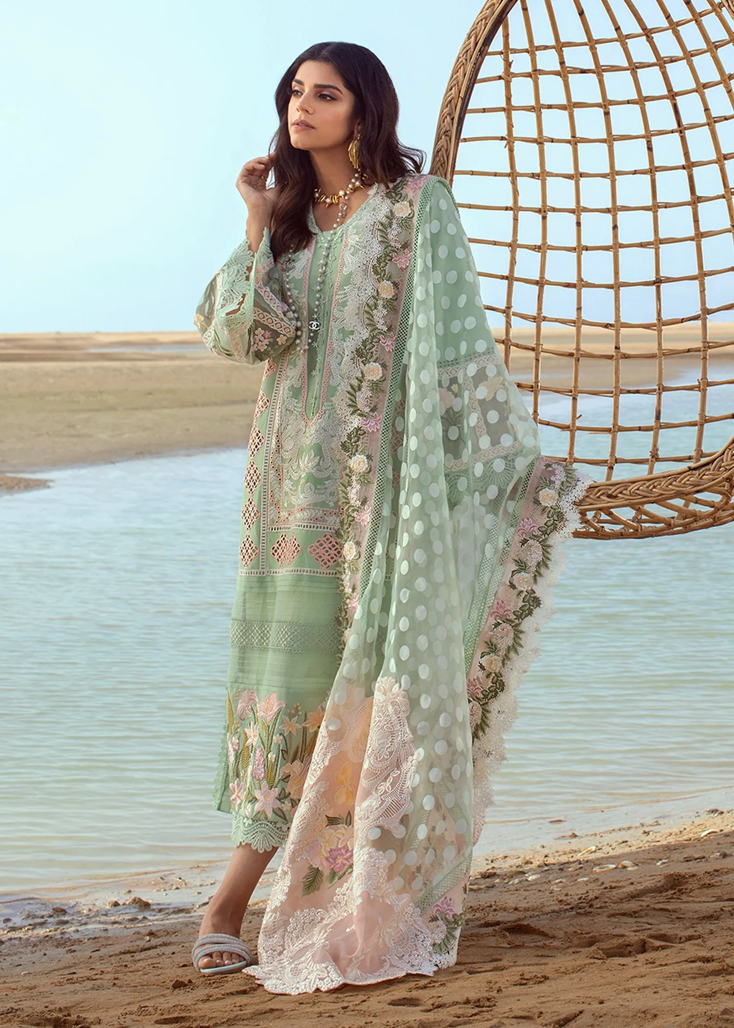 Serendipity - 5B - Seafoam | Crimson Serendipity Luxury Lawn Collection 2022