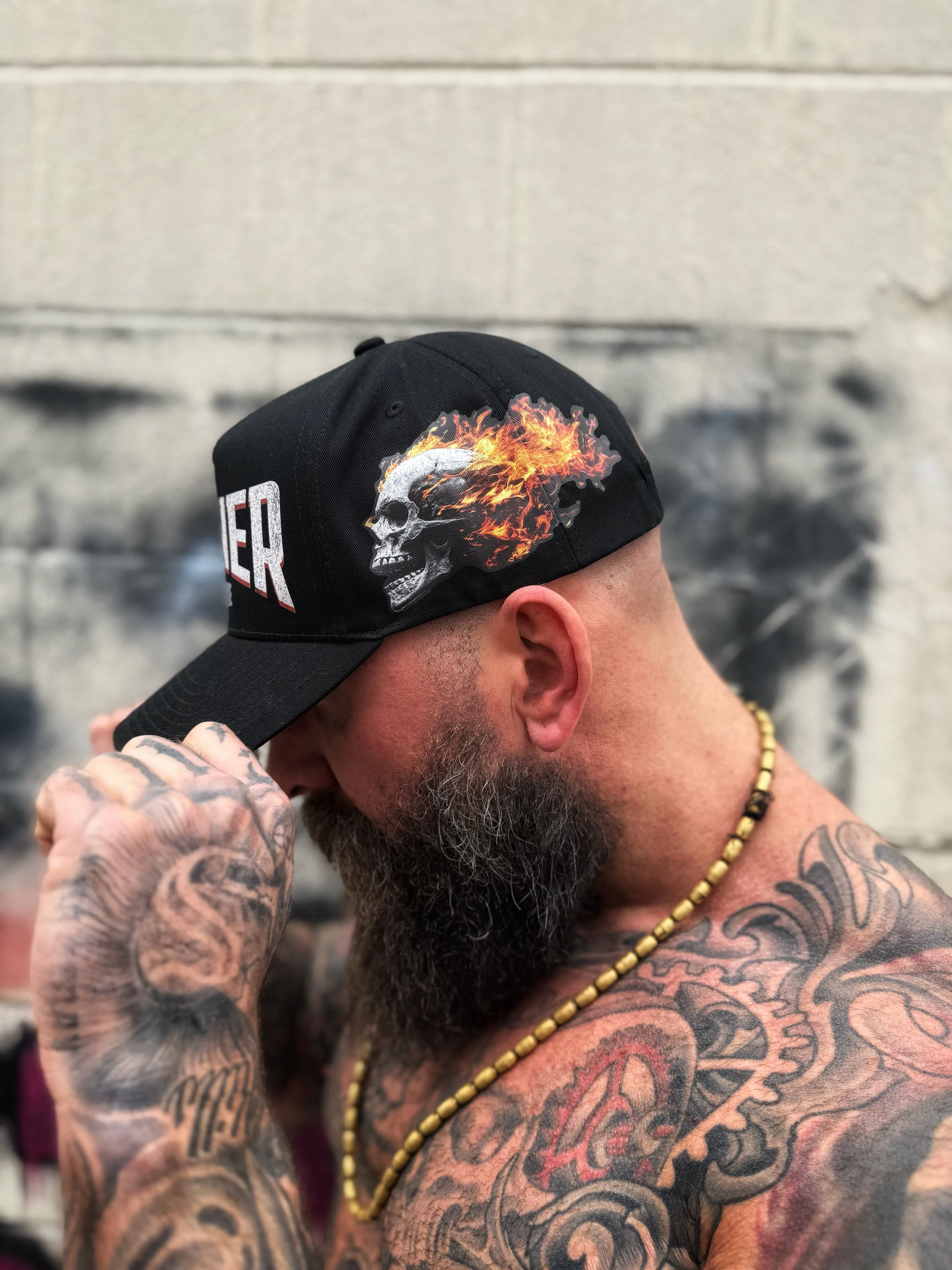 SINNER FLAMING RETRO BLACK HAT