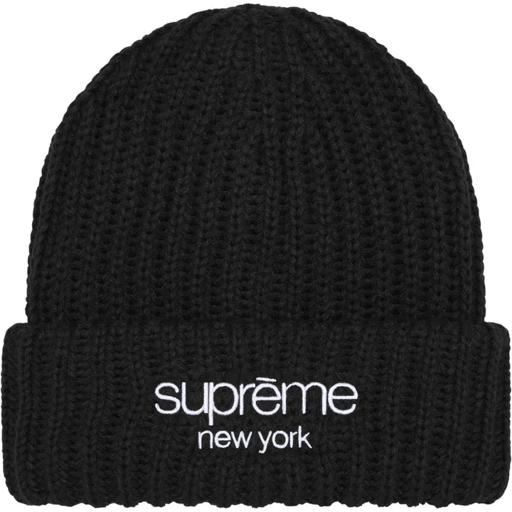 Supreme "Classic Logo Chunky" Beanie Black