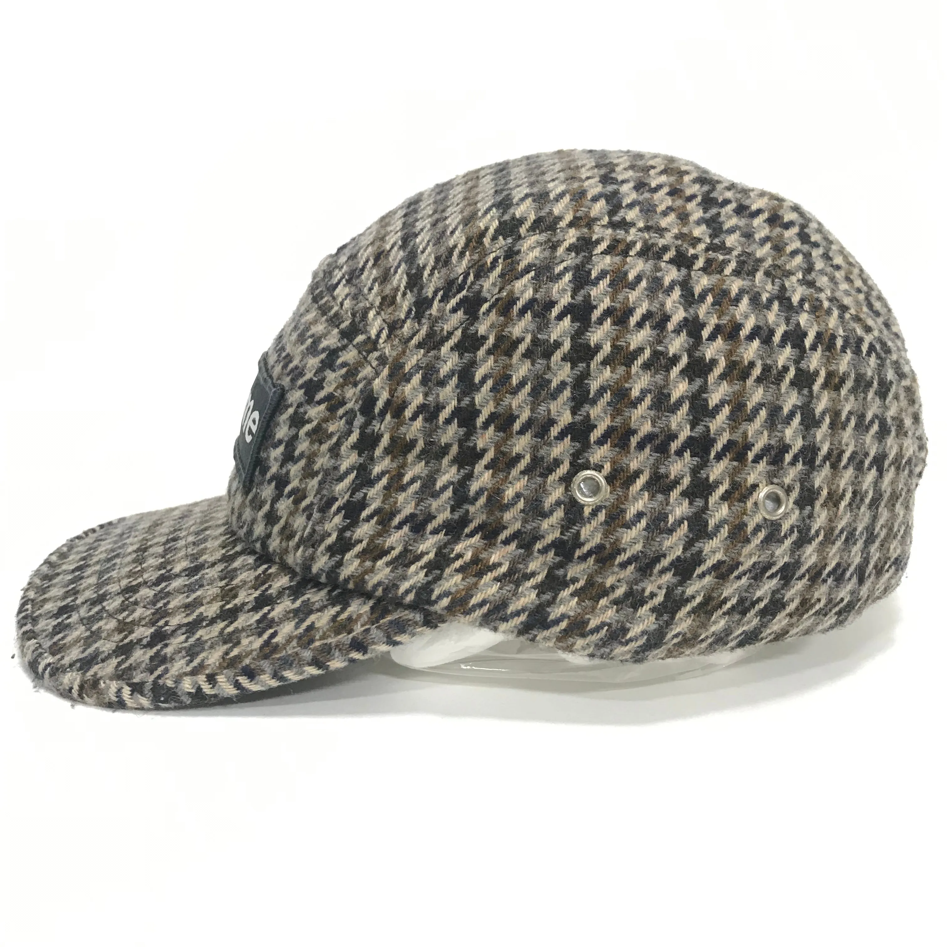 Supreme Vintage Houndstooth 6 Panel Camp Cap