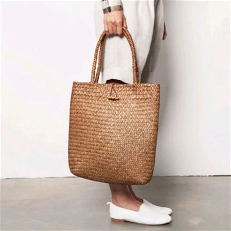 Talay Classic Straw & Bamboo Tote