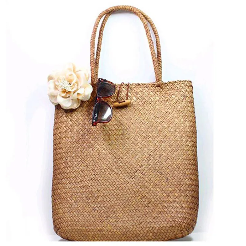Talay Classic Straw & Bamboo Tote