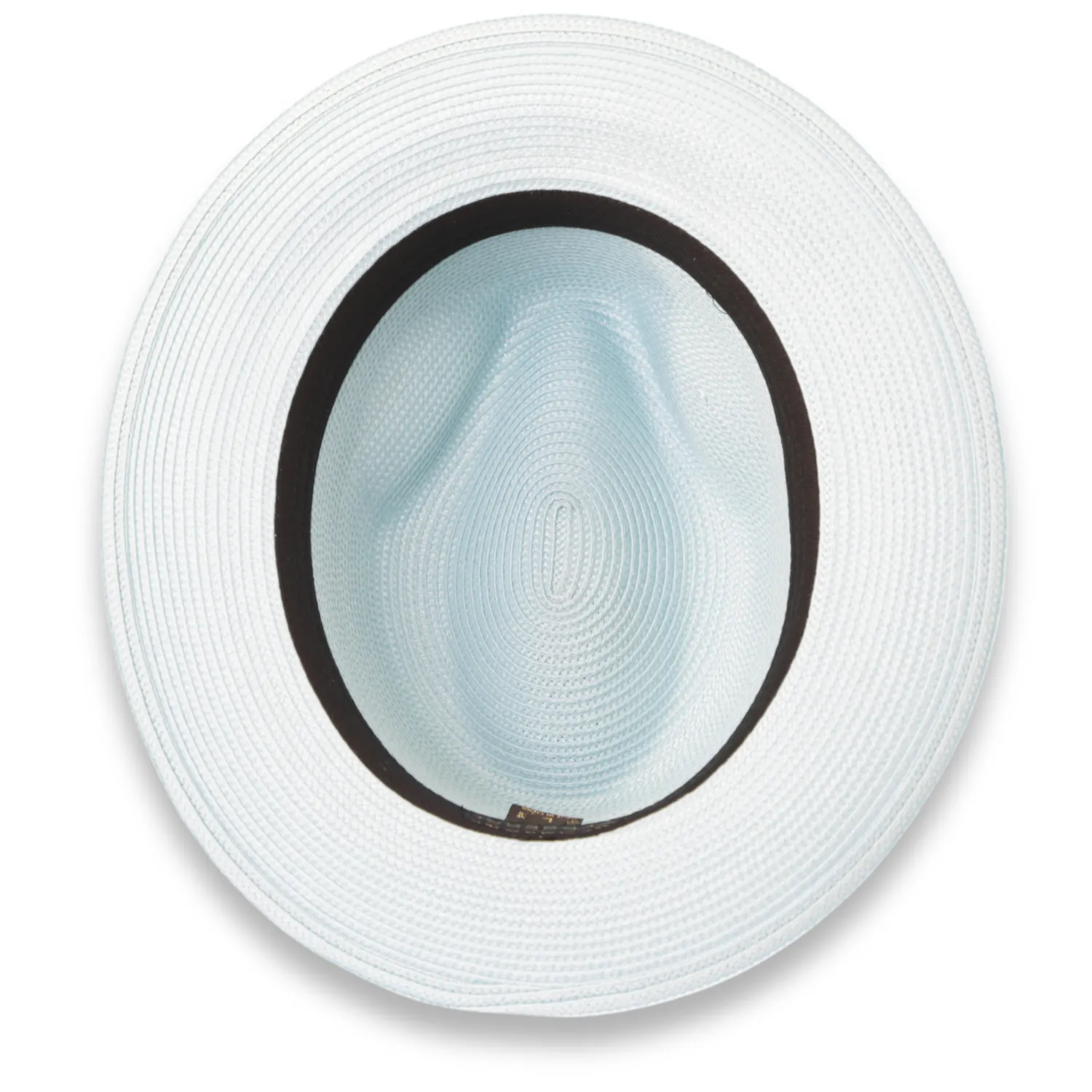 Tapa Crushable Straw Hat Fedora in Sky Blue