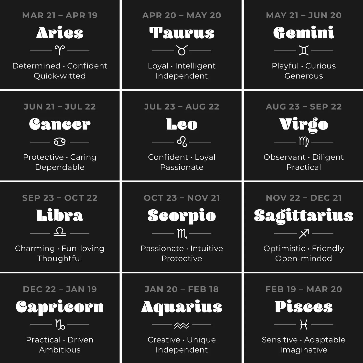 TAURUS ZODIAC HAT (BLACK)