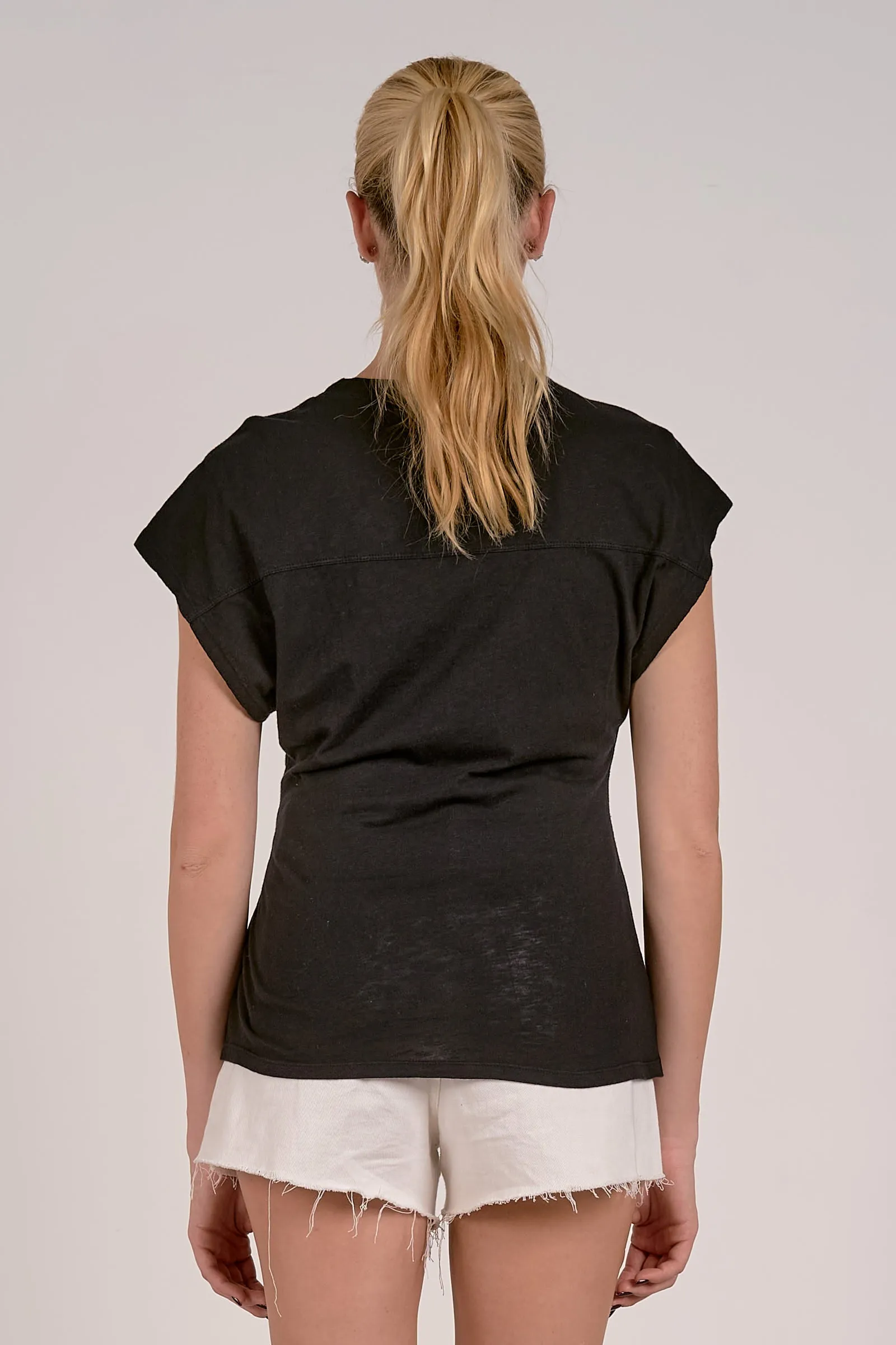 The Aria Short Sleeve Side Tie Knit Top