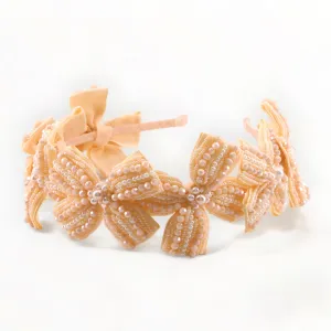 The Sariel Kids Luxury hand beaded Bow Headband