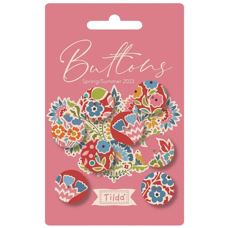 Tilda Pie In The Sky - Buttons - Pinks