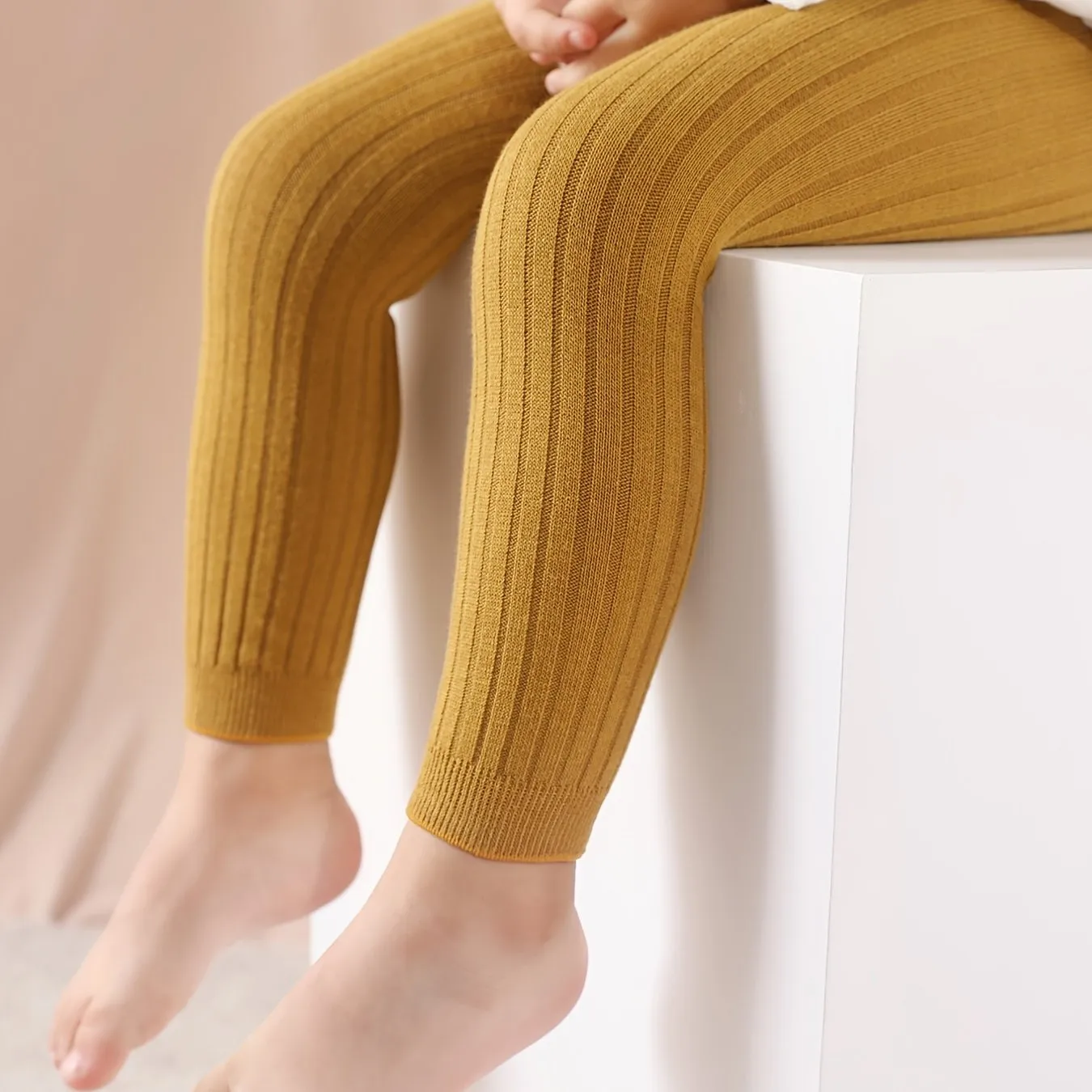 Toddler Girls Soft Knit Footless Pantyhose Leggings