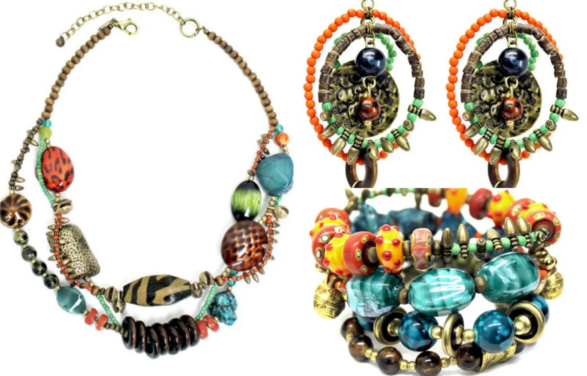 Treska | Multi Hoop Beaded Earrings