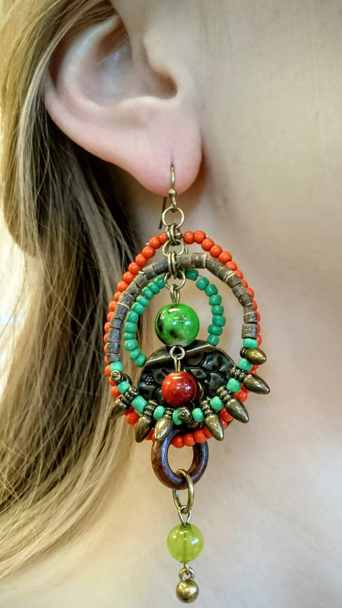 Treska | Multi Hoop Beaded Earrings