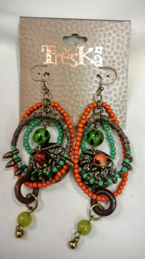 Treska | Multi Hoop Beaded Earrings