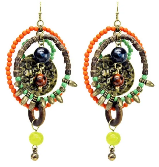 Treska | Multi Hoop Beaded Earrings