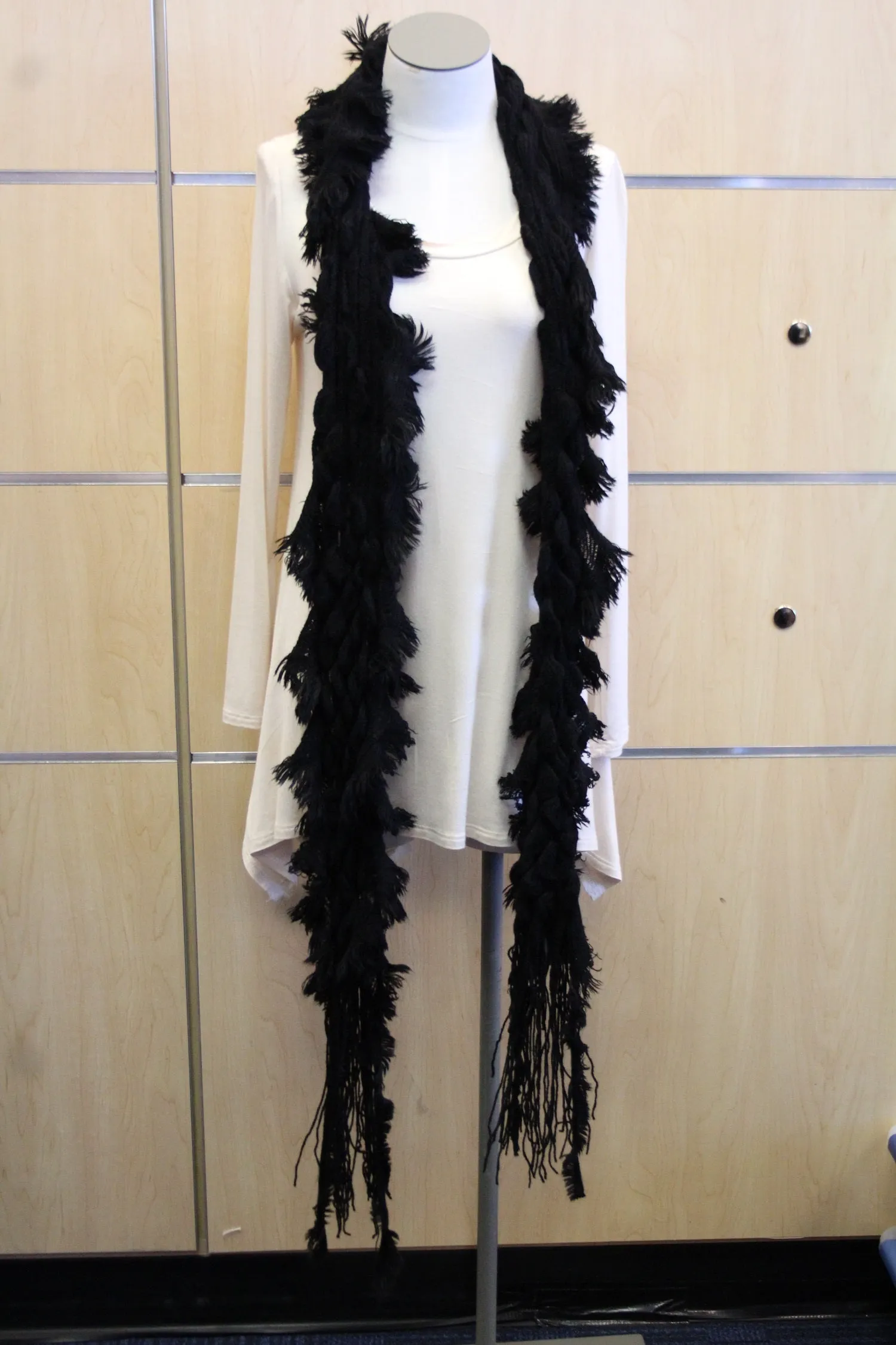 Treska | Wrap Sweater Scarf Black