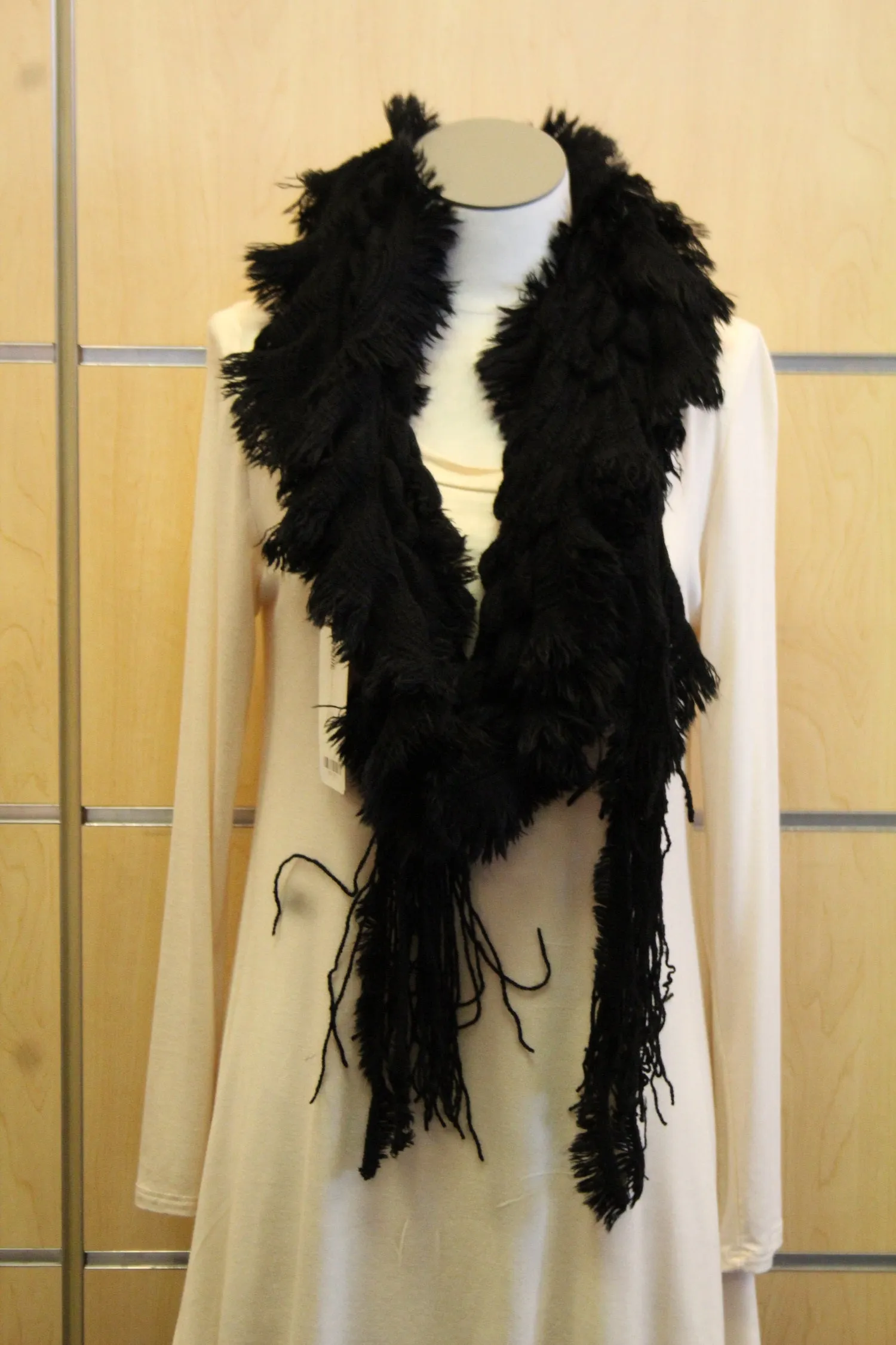 Treska | Wrap Sweater Scarf Black
