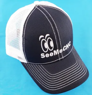 Trucker Style SeeMeCNC Hat Black-Silver