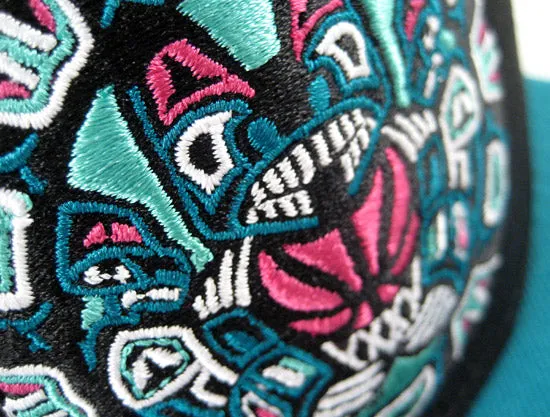 Vancouver Grizzlies 59FIFTY New Era Fitted Hats (BLACK AQUA GRAY UNDER BRIM)