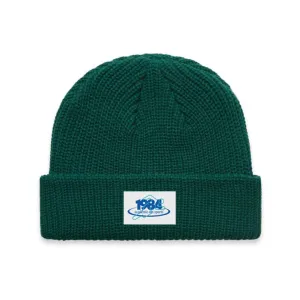 Vice 84 '1984' Ribbed Beanie - Jade Green