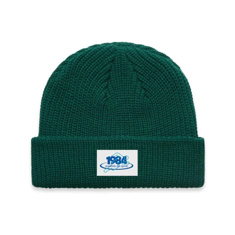 Vice 84 '1984' Ribbed Beanie - Jade Green