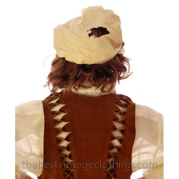Vintage Newsboy Cap 1920s Large Crown Mens Womens