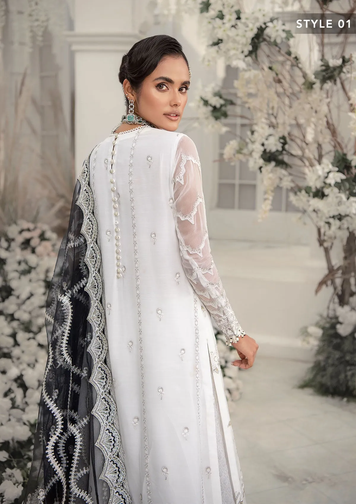 Wedding Festive '22 - Look 09 |  AIK Atelier Wedding Festive Unstitched Luxury Collection 2022 | Embroidered Net Organza Suits