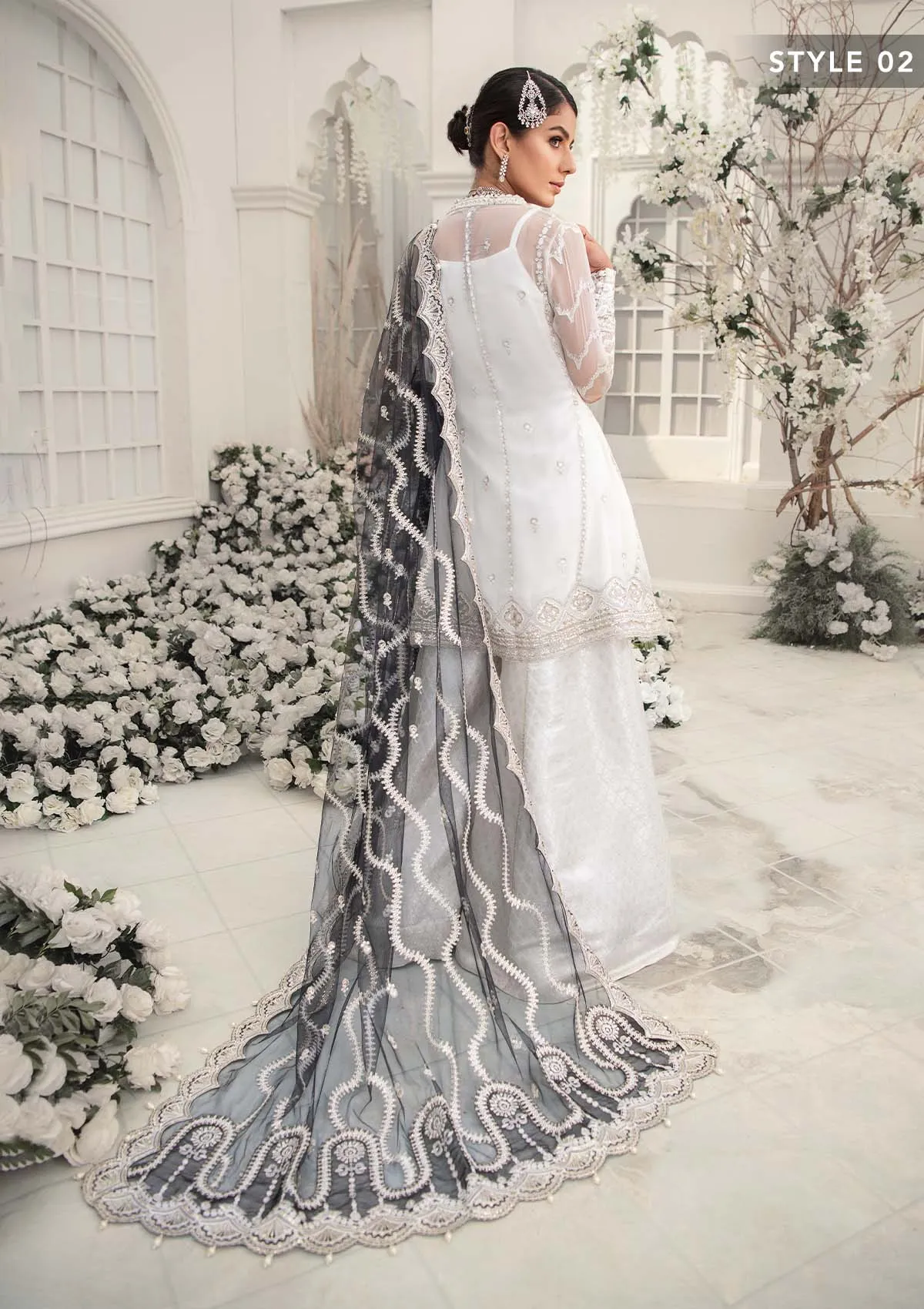 Wedding Festive '22 - Look 09 |  AIK Atelier Wedding Festive Unstitched Luxury Collection 2022 | Embroidered Net Organza Suits