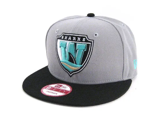 Worcester SHarks New Era 9Fifty Snapback Hat (AIR JORDAN RETRO 10 LIBERTY GRAY UNDERBRIM)